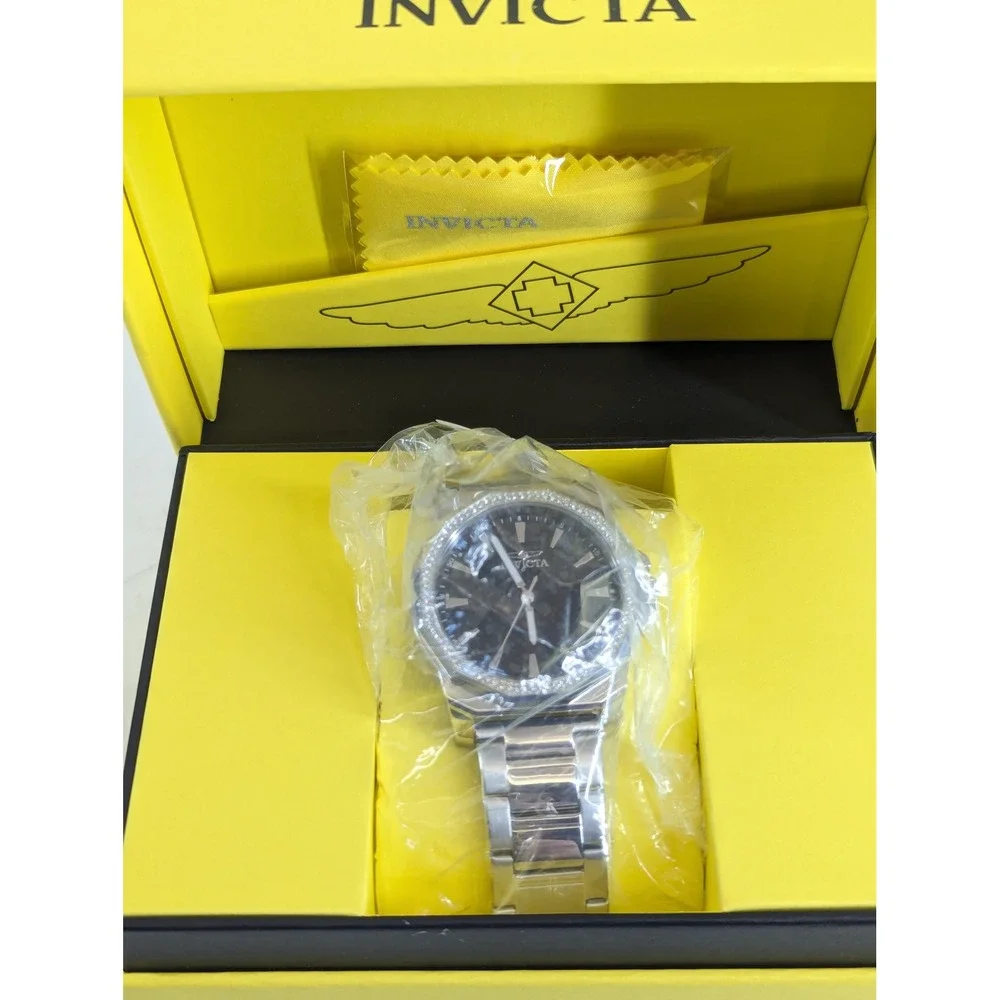 Invicta Speedway 49103 Mens Watch 42mm Steel Crystal Bezel Black Dial Quartz